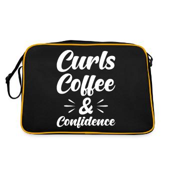 Attract coffee and self-confidence - Retro Bag - black/gold - Back