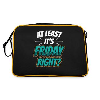 Au moins, c’est finalement sarcastique vendredi - Sac Retro - noir/or - Dos