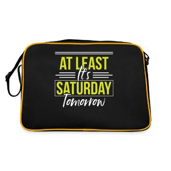 At least tomorrow Saturday is finally Friday - Retro Bag - black/gold - Back