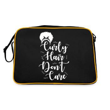 I don't care about curly hair - Retro Bag - black/gold - Back