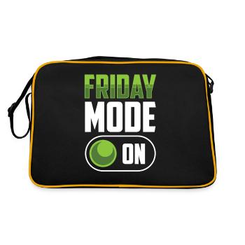 Friday Mode A Finally Friday Sarcastic - Retro Bag - black/gold - Back