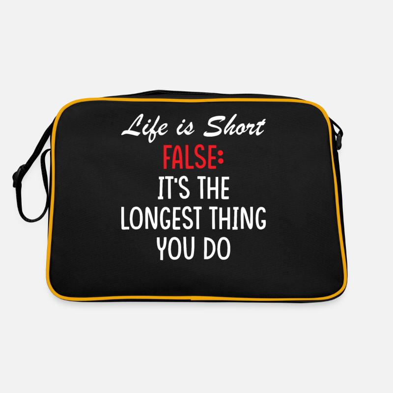 La vie est courte citation Sac Retro