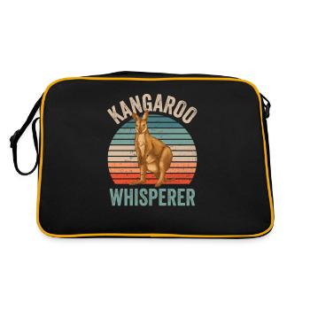 Kangourou Whisperer Animal Kangourou Kangourou - Sac Retro - noir/or - Dos