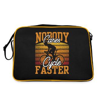 Niemand Kümmert Es Fahr Schneller Fahhrad Team - Retro Tasche - Schwarz/Gold - Hinten