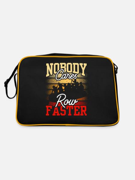 No one cares about the rudder of fast motivation - Retro Bag - black/gold - Back
