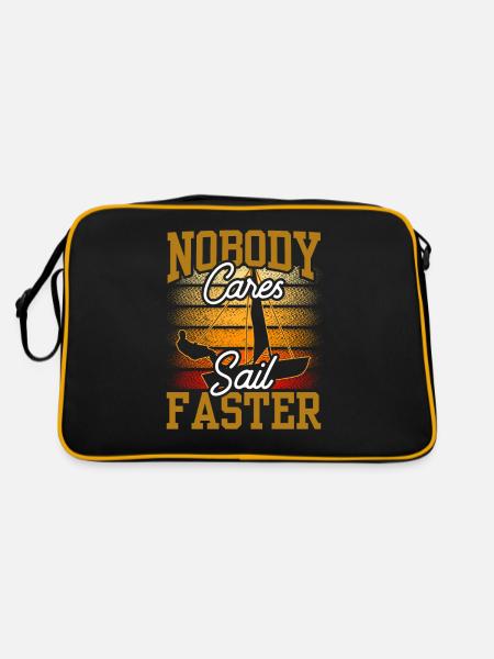 Personne ne s’en soucie de naviguer plus vite Interessiert es Niemand - Sac Retro - noir/or - Dos