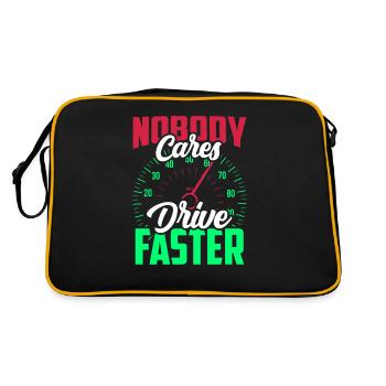 No one cares Drive faster Team Nobody - Retro Bag - black/gold - Back