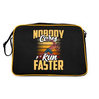 No one cares about running fast runners - Retro Bag - black/gold - Back