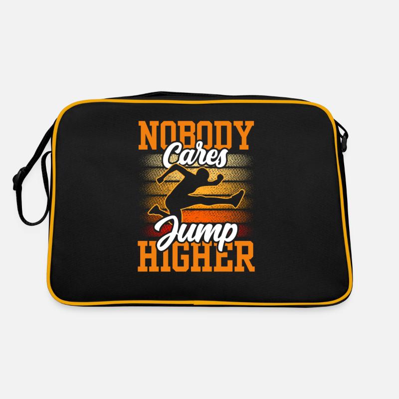 No one cares Jump Higher High Jump Retro Bag