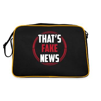 These are fake news Press freedom Press law - Retro Bag - black/gold - Back