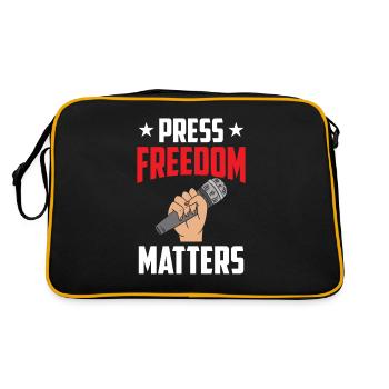 Press freedom is important Press freedom matters - Retro Bag - black/gold - Back