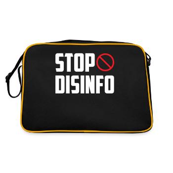 Disinfo Stop Press Law Press Freedom - Retro Bag - black/gold - Back