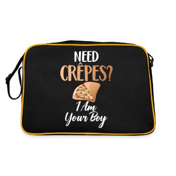 Crepe Gifts for Crepe Lover - Retro Bag - black/gold - Back