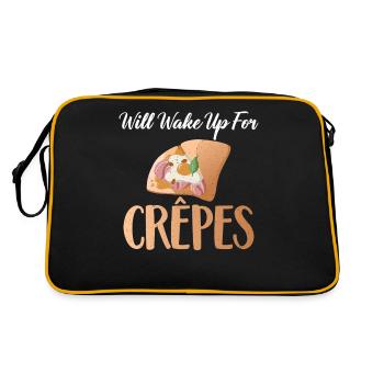 Crepe Gifts for Crepe Lover - Retro Bag - black/gold - Back