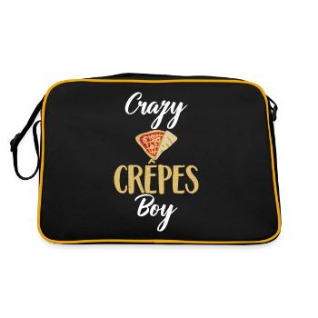 Crepe Geschenke für Crêpe Liebhaber - Retro Tasche - Schwarz/Gold - Hinten