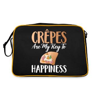 Crepe Gifts for Crepe Lover - Retro Bag - black/gold - Back