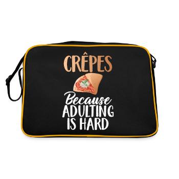 Crepe Gifts for Crepe Lover - Retro Bag - black/gold - Back