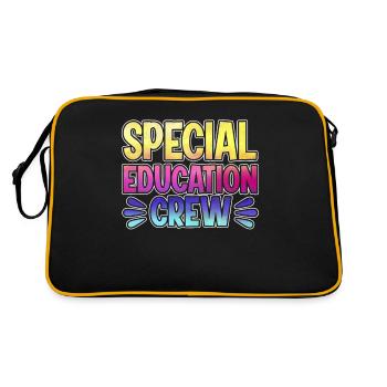 Special Education Crew - Retro Tasche - Schwarz/Gold - Hinten