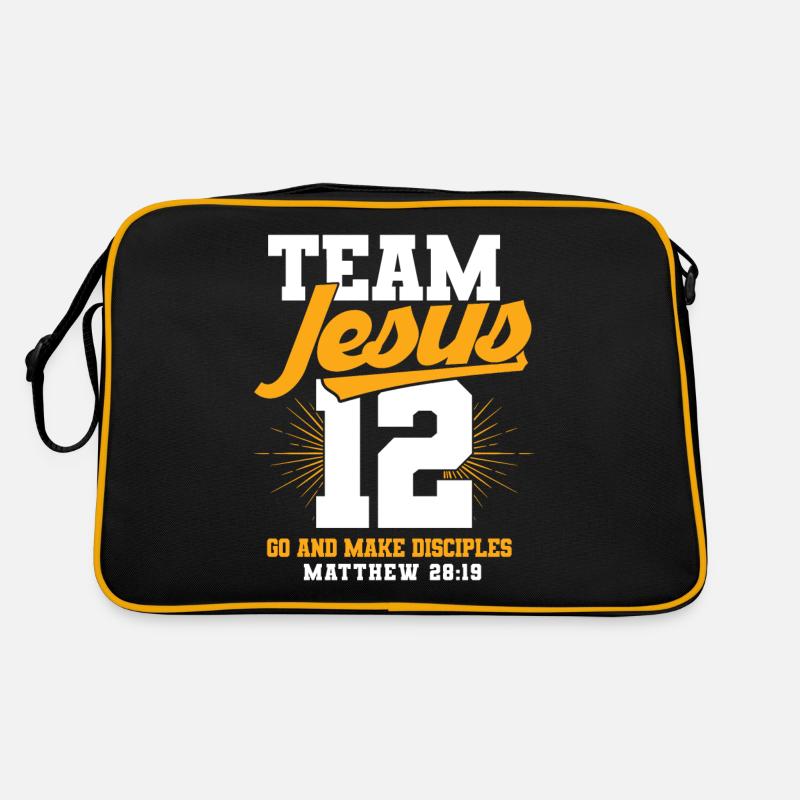 Jesus - Retro Tasche - Schwarz/Gold