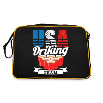 Usa Drinking Team - Sac Retro - noir/or - Dos