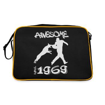 Génial depuis 1969. Agilité, Dressage de chiens - Sac Retro - noir/or - Dos