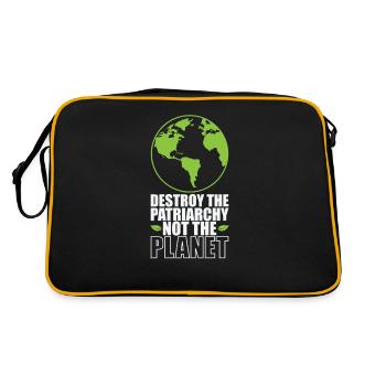 Détruire le patriarcat, pas la planète - Sac Retro - noir/or - Dos