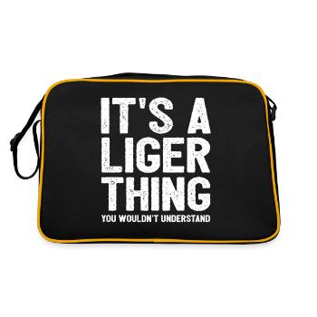 Liger Funny Gift - Retro Bag - black/gold - Back