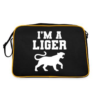 Liger Funny Gift - Retro Bag - black/gold - Back