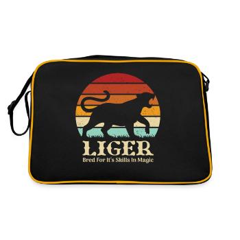 Liger Funny Gift - Retro Bag - black/gold - Back