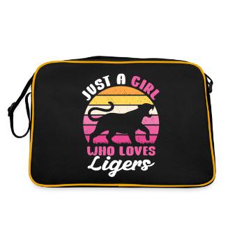 Liger Funny Gift - Retro Bag - black/gold - Back