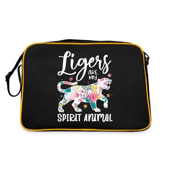 Liger Funny Gift - Retro Bag - black/gold - Back