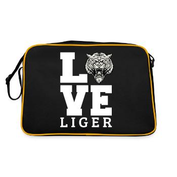 Liger Funny Gift - Retro Bag - black/gold - Back