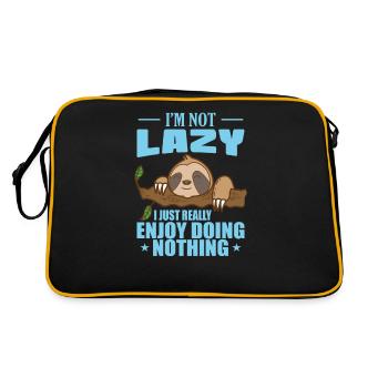 I'm not Lazy I Just Really Enjoy Doing Nothing - Retro Bag - black/gold - Back
