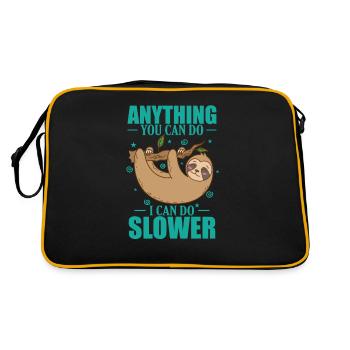 Anything you can do, I can do Slower Sloth - Retro Bag - black/gold - Back