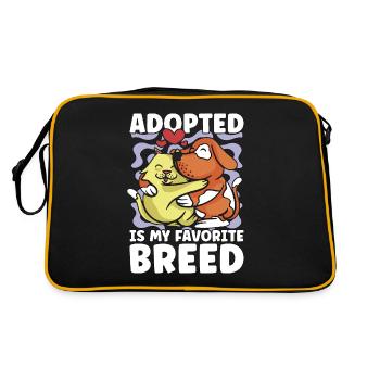 Abandoned Pets Adopted Is My Shelters Animal Lover - Retro Bag - black/gold - Back