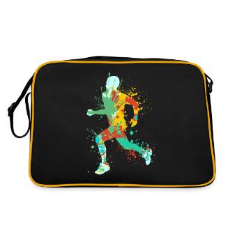 Splash Laufen Joggen - Retro Tasche - Schwarz/Gold - Hinten