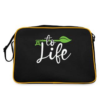 Le régime cétogène est la clé de la vie Aliments sains Keto Lover - Sac Retro - noir/or - Dos