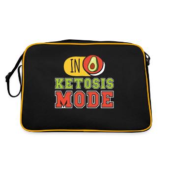 Régime cétogène en mode cétose Alimentation saine Keto - Sac Retro - noir/or - Dos