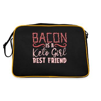 Le bacon de régime cétogène est la cétose cétose d’une fille céto - Sac Retro - noir/or - Dos