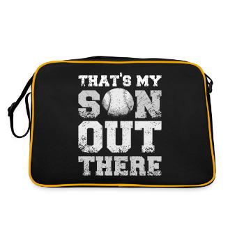 C’est mon fils fan de baseball - Sac Retro - noir/or - Dos