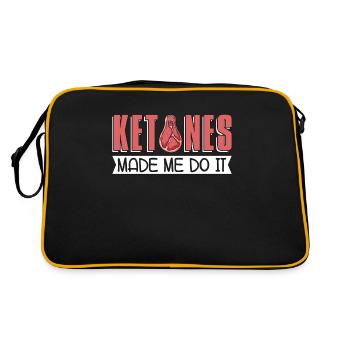 Ketogenic Diet Ketones Made Me Ketosis Keto Lover - Retro Bag - black/gold - Back