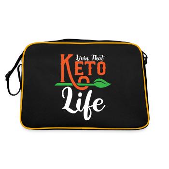 Régime cétogène Livin que l’amateur de nourriture saine Keto - Sac Retro - noir/or - Dos