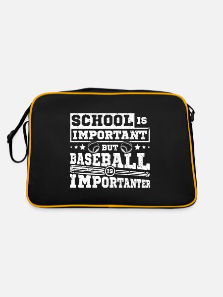 L’école est importante, mais le baseball est plus important - Sac Retro - noir/or - Dos