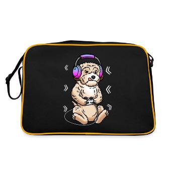 Maltipoo Dog Jeux vidéo - Sac Retro - noir/or - Dos