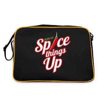 Vegan Life - Spice Things Up - Go Vegan - Retro Bag - black/gold - Back