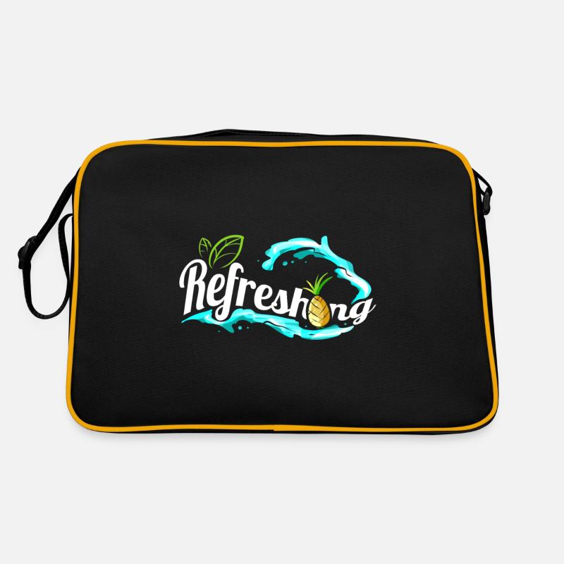 Leaves And Pineapple And Refreshing Waves - Go Retro Tasche