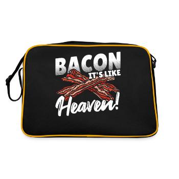 Bacon It's Like Heaven! Bacon Lover - Retro Bag - black/gold - Back