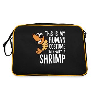 C’est mon costume humain Je suis vraiment une crevette - Sac Retro - noir/or - Dos