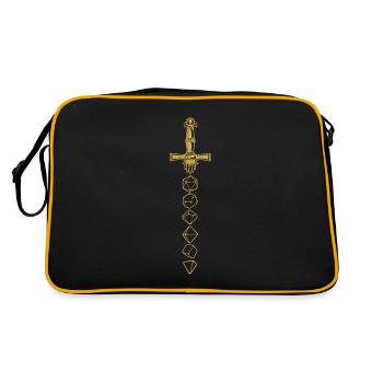 RPG Roleplayer D20 Dragon Dice Épée Rôle - Sac Retro - noir/or - Dos