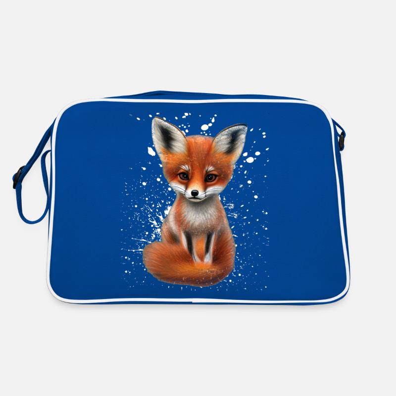 Fox Hand Painted Fox Puppy Retro Bag